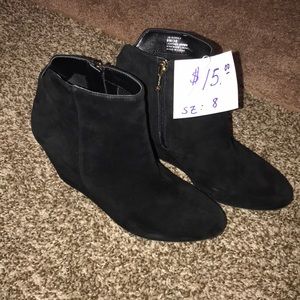 Black heeled ankle boots